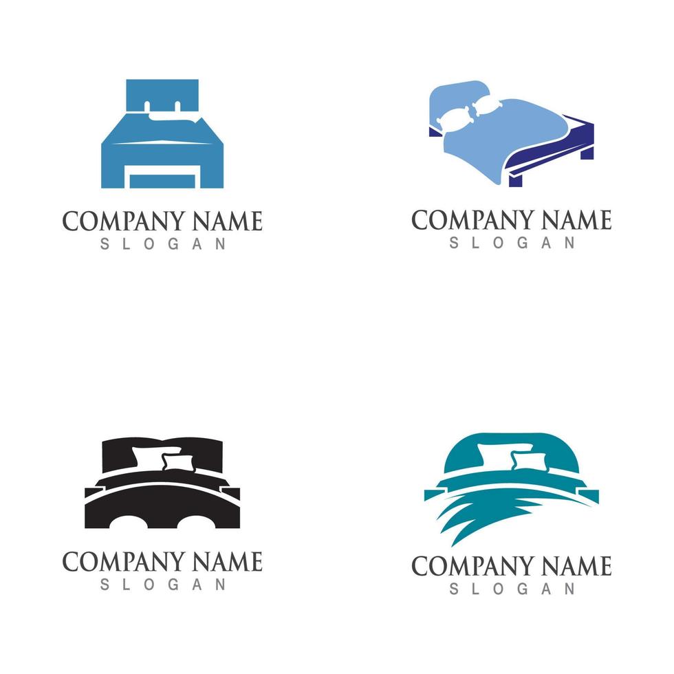 Bed Minimalist Logo image Design Icon Vector