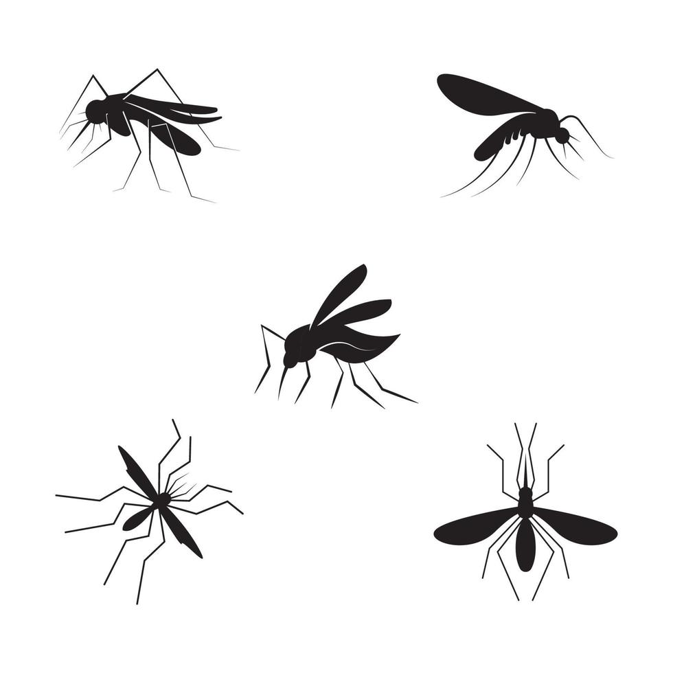 Mosquito icon vector insert mosquito flat illustration icon