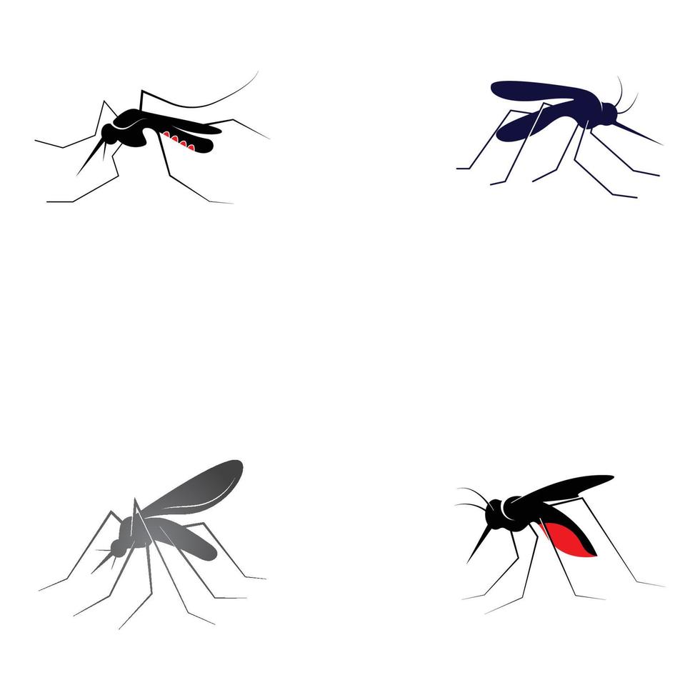 vector de icono de mosquito insertar icono de ilustración plana de mosquito