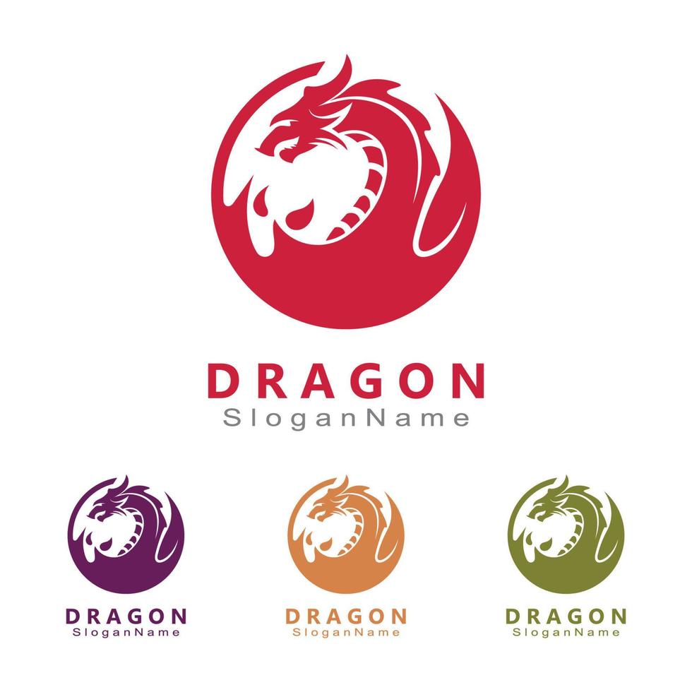 Dragon Logo Design Minimalist unique vector template