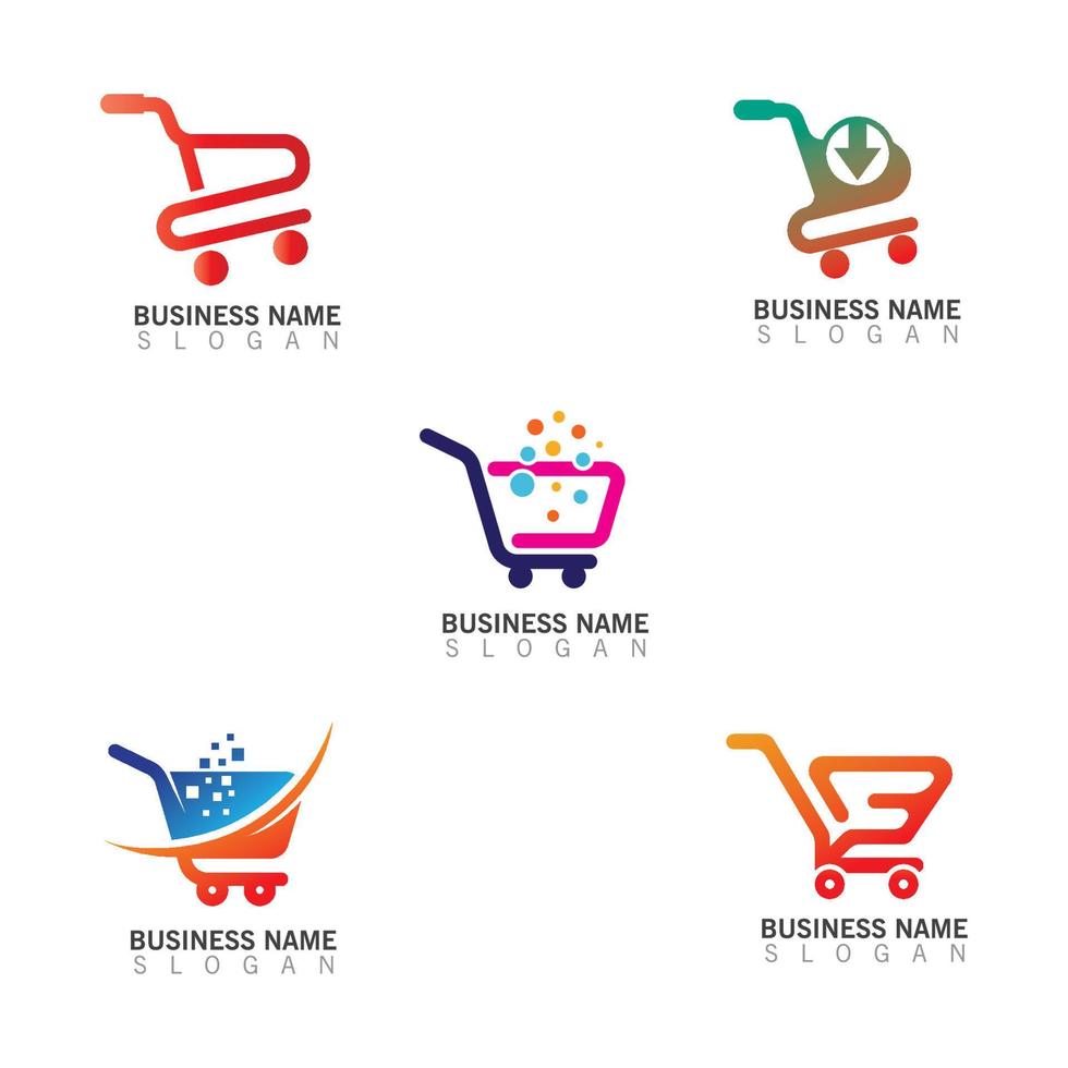 Shopping Cart Logo creative template, Shop Logo Vector Inspiration