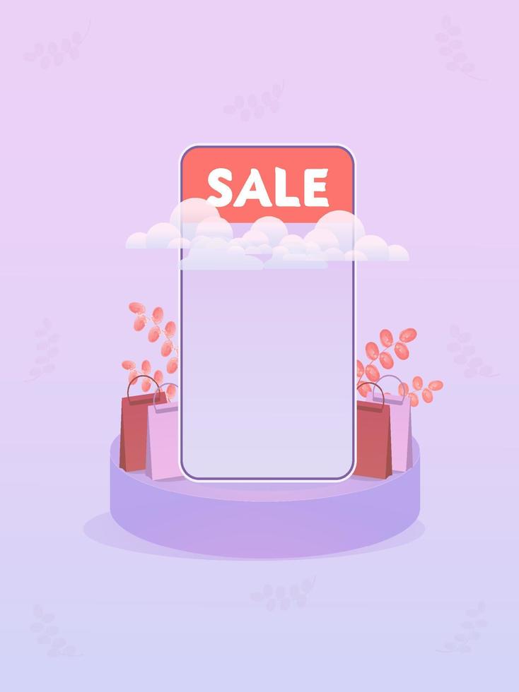 Shopping online sale or Smart Phone Application Pro Vector