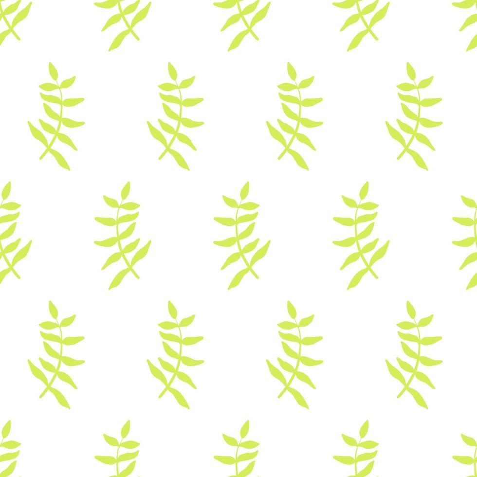 patrón abstracto floral. plantas de color verde claro brillante en un patrón para papeles pintados, textiles, telas. vector
