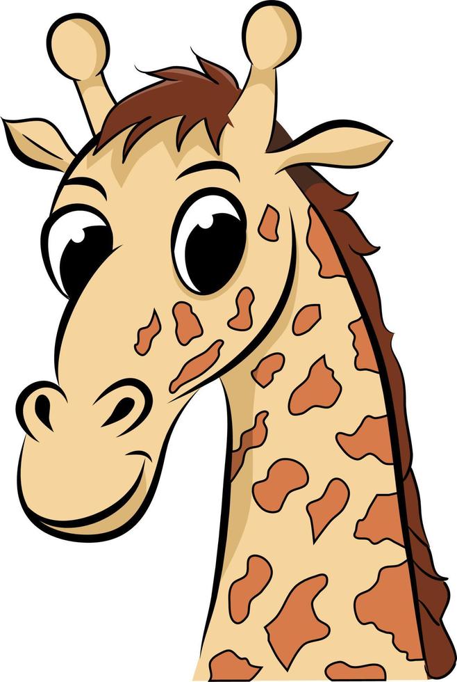 Giraffe cartoon illustration vector