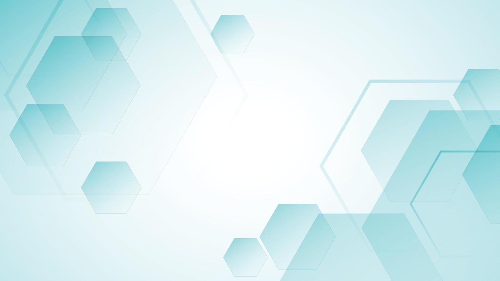 Hexagon background in gradient design vector