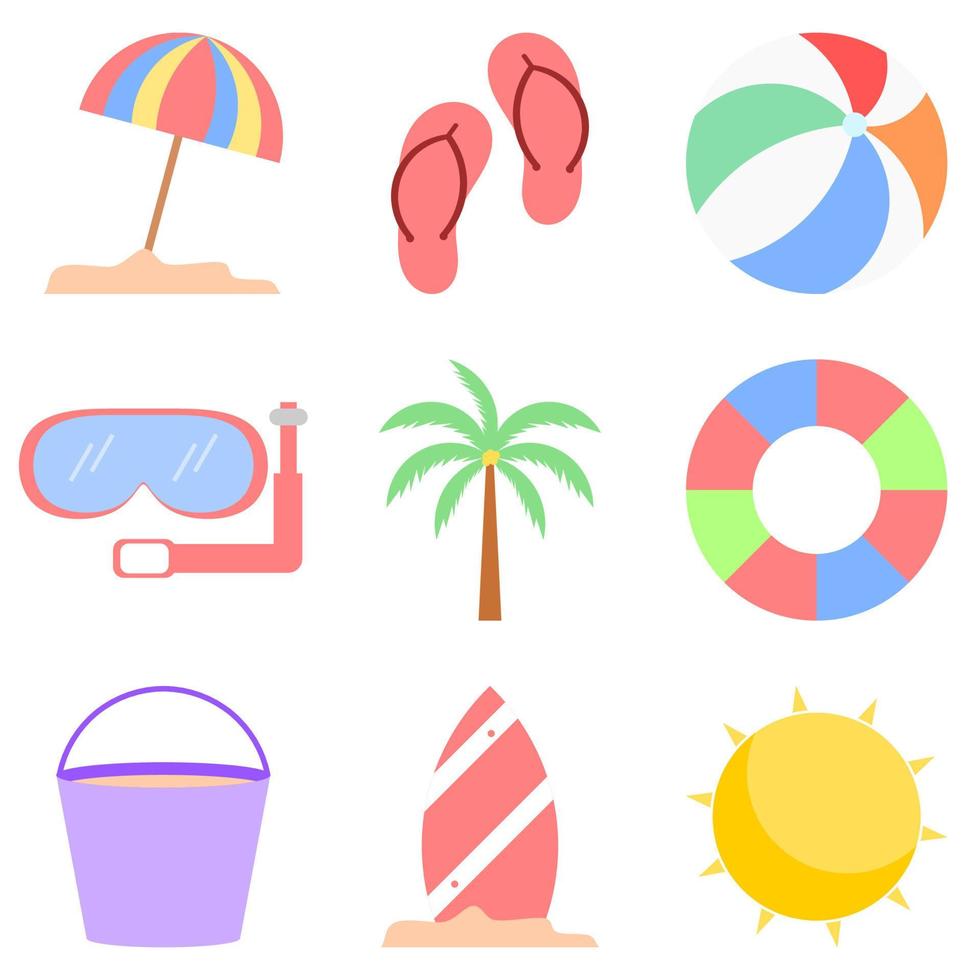 Summer Icons set vector