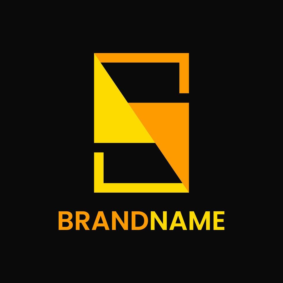 letter s and lightning logo concept. yellow and orange. flat, combination, modern, simple and elegant style. suitable for logo, icon, symbol and sign. such as initial, power and energy logo vector