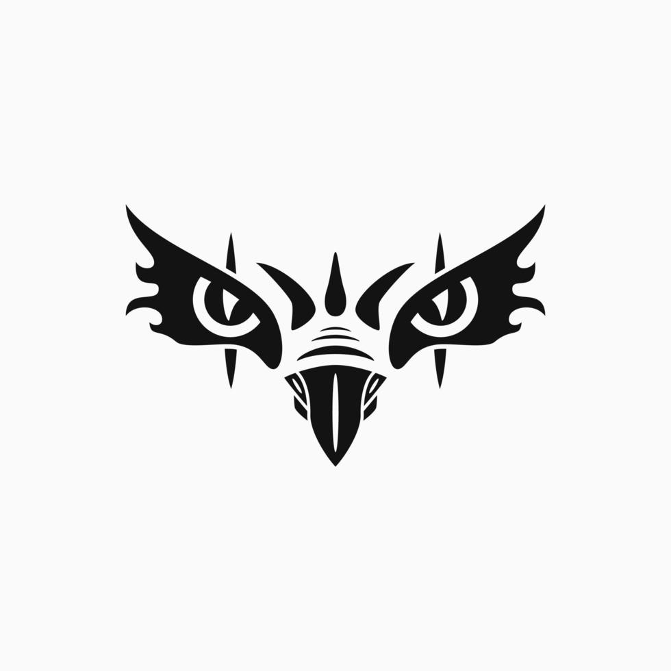 eagle eyes logo concept. bird, silhouette, creative, and line art style. suitable for logo, icon, symbol and sign. such as mascot, sports, media logo and t shirt design vector