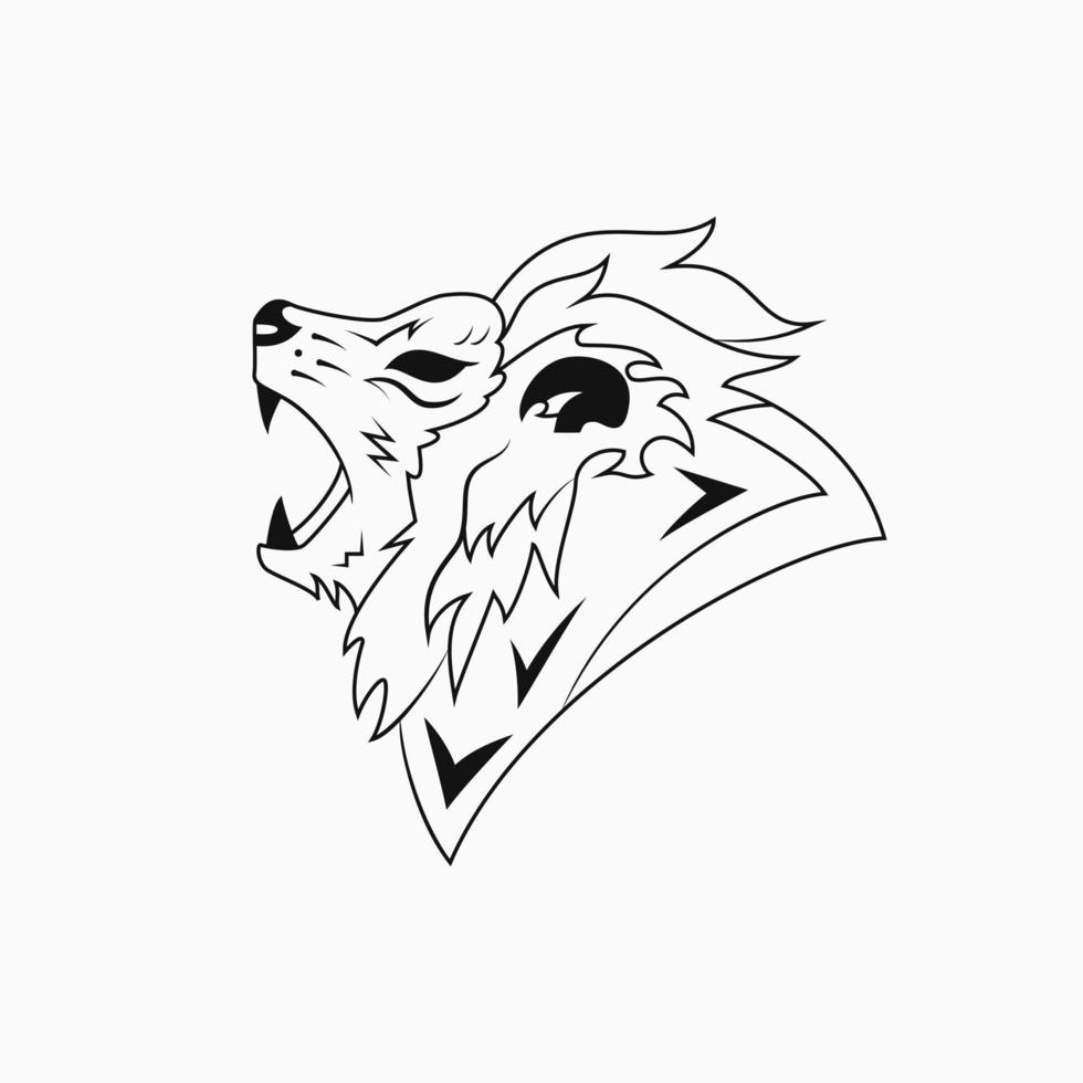 angry lion illustration. animal, character, hand drawn and line art style. suitable for logo, icon, symbol and sign. such as t shirt design and mascot logo vector