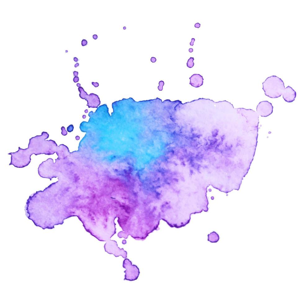 Abstract isolated colorful vector watercolor stain. Grunge element for paper design. Watercolor splash.