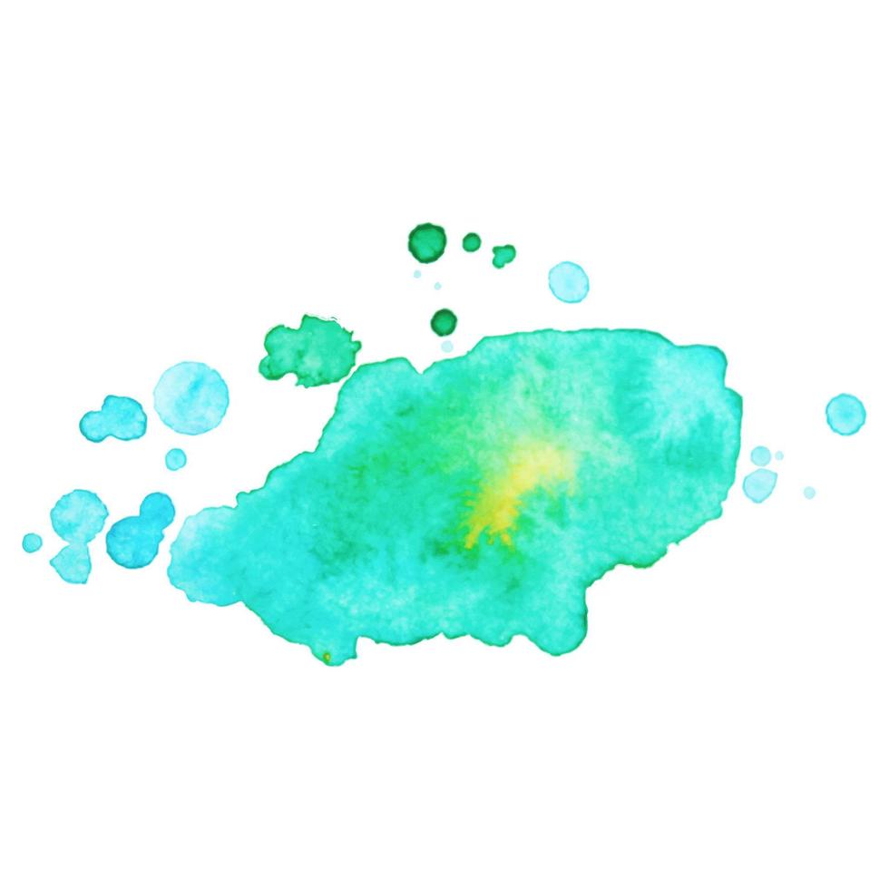 Abstract isolated colorful vector watercolor stain. Grunge element for paper design. Watercolor splash.