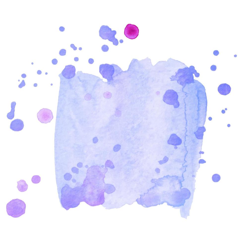 Abstract isolated colorful vector watercolor stain. Grunge element for paper design