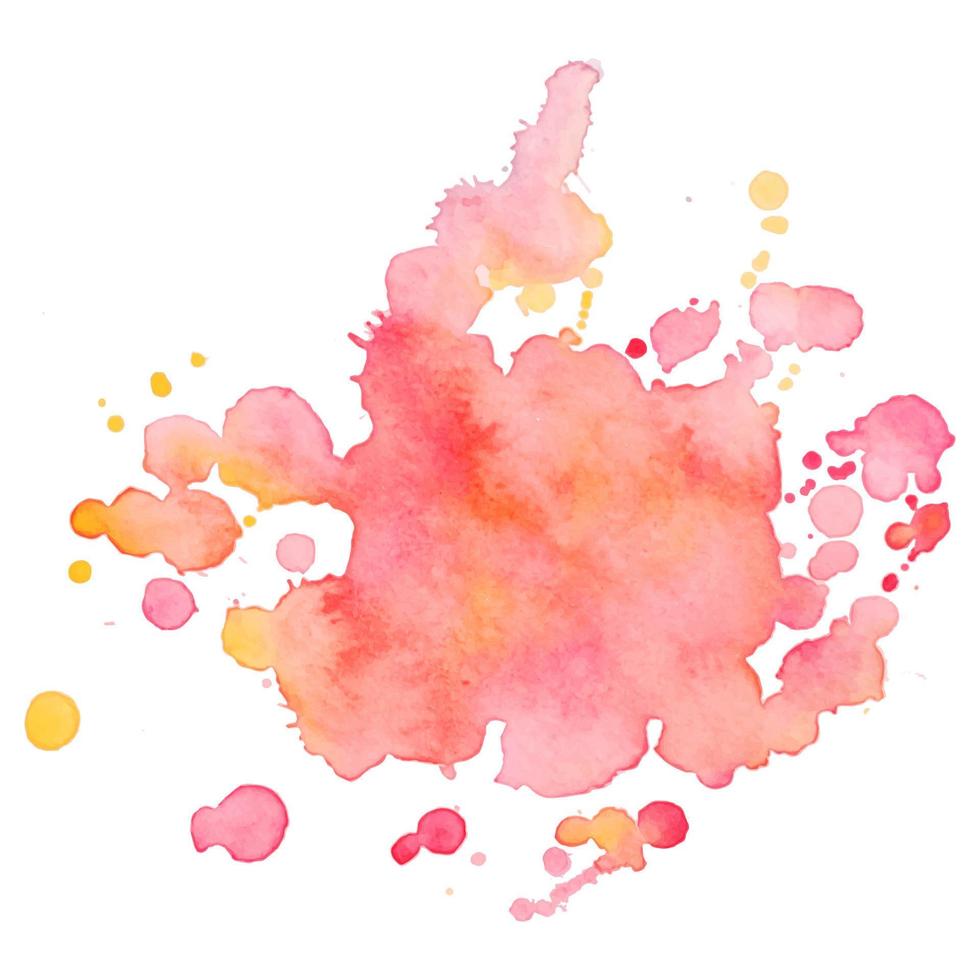 Abstract isolated colorful vector watercolor stain. Grunge element for paper design