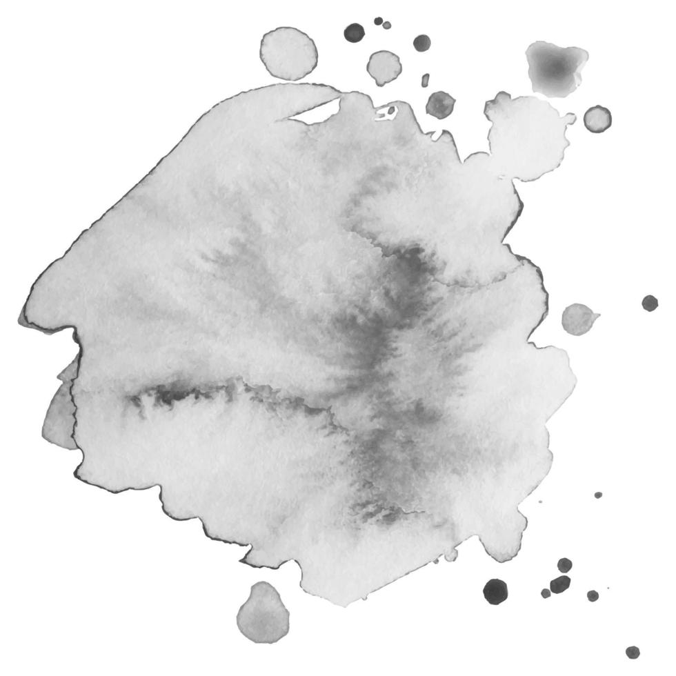 Grayscale abstract watercolor background for your design. vector