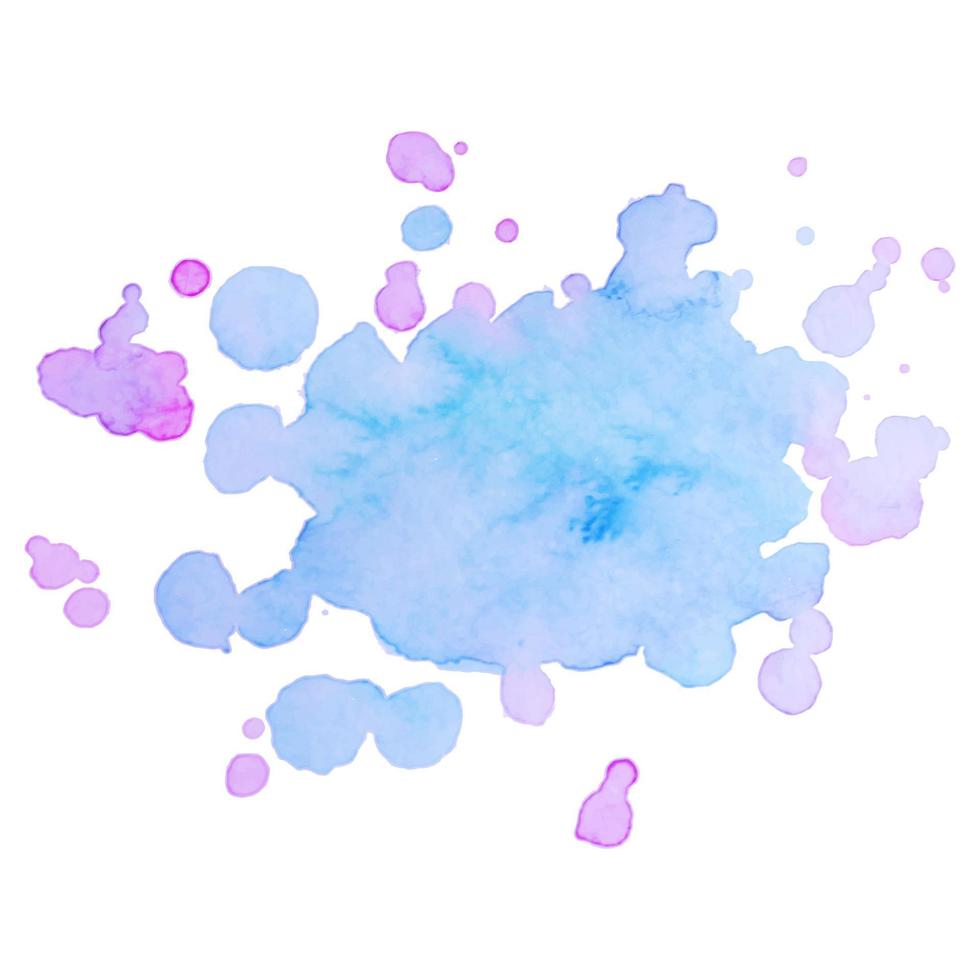 Abstract isolated colorful vector watercolor stain. Grunge element for paper design