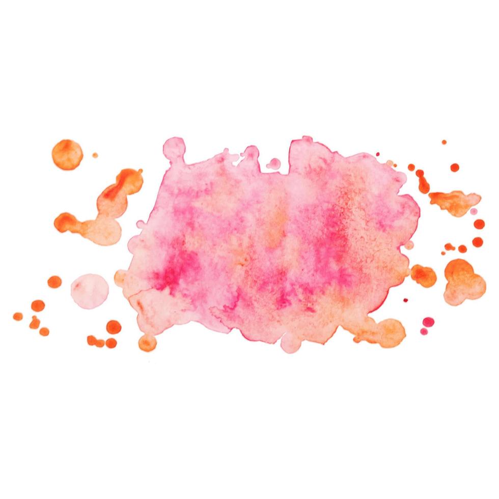 Abstract isolated colorful vector watercolor stain. Grunge element for paper design