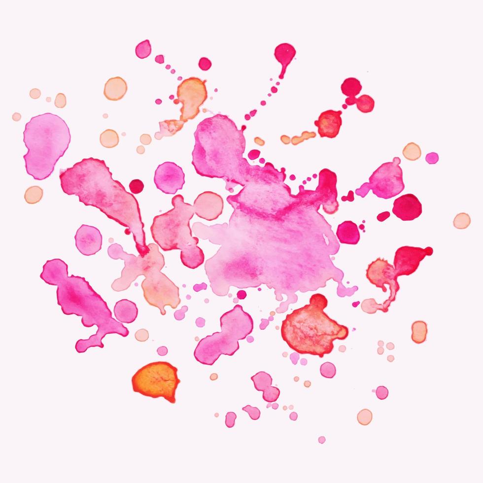 Abstract isolated colorful vector watercolor stain. Grunge element for paper design