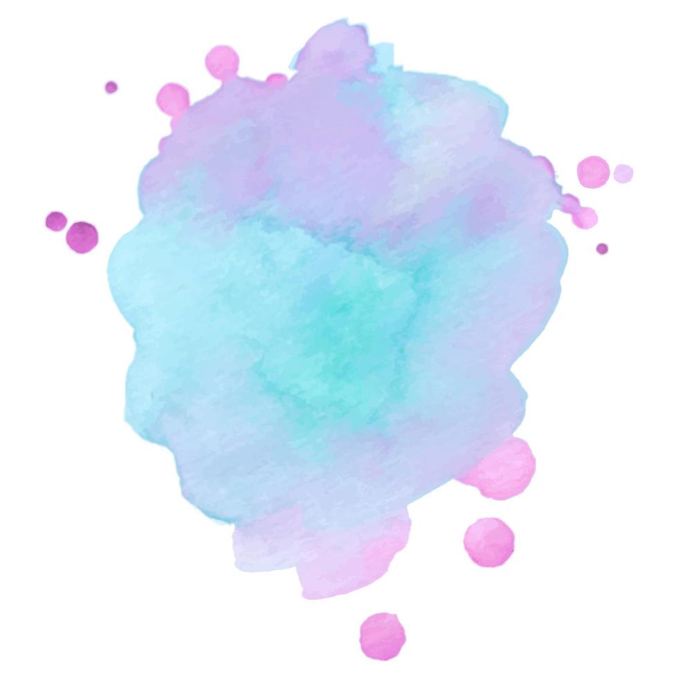 Colorful abstract watercolor stain with splashes and spatters. Modern creative background for trendy design. Vector illustration.