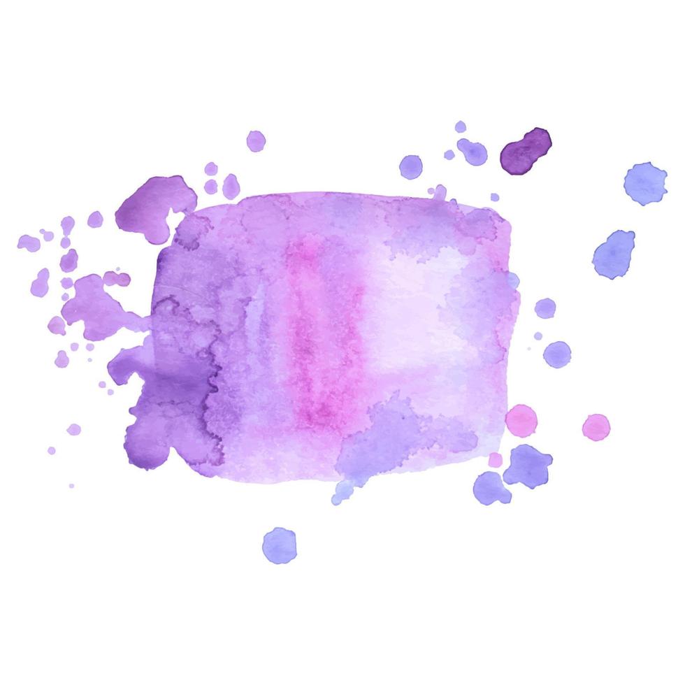 Colorful abstract watercolor stain with splashes and spatters. Modern creative background for trendy design. Vector illustration.