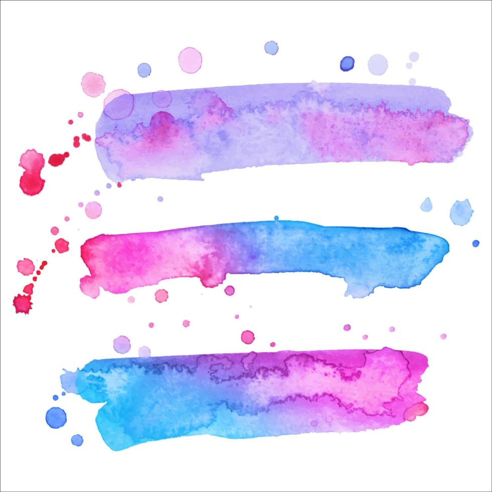 Colorful abstract watercolor texture stain with splashes and spatters. Modern creative watercolor background for trendy design. vector