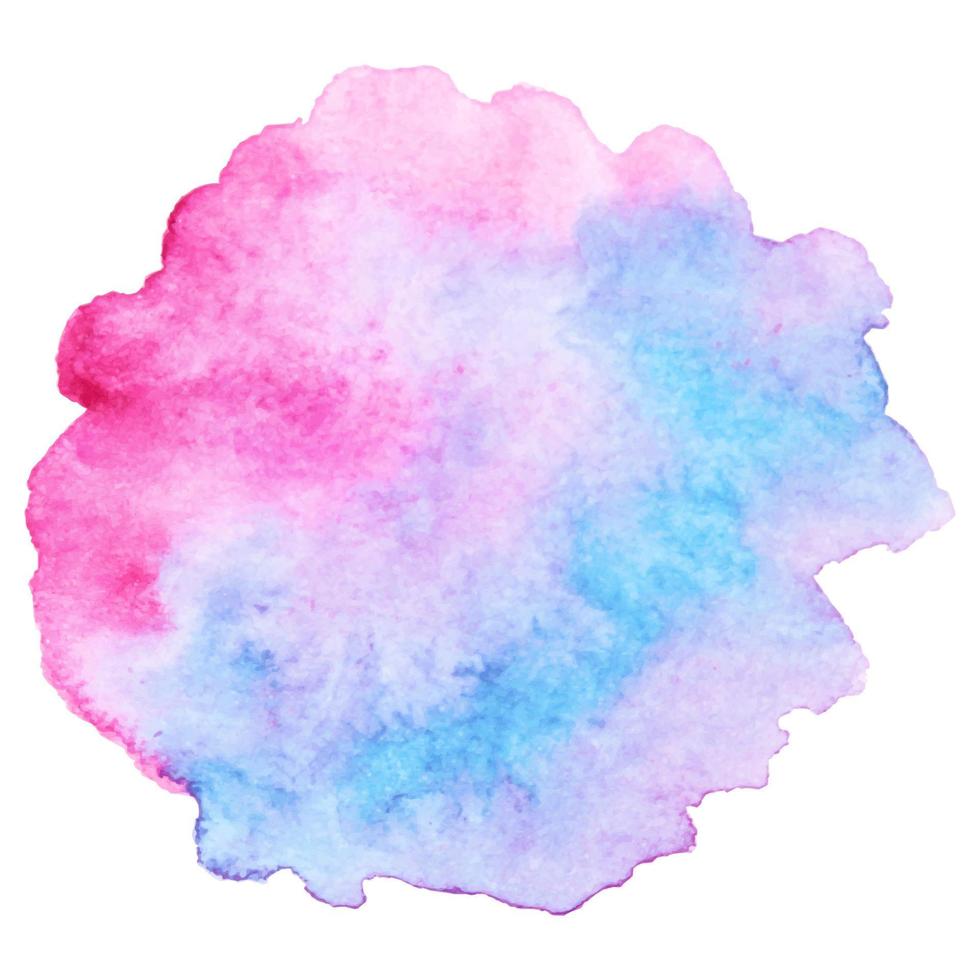 Abstract isolated colorful vector watercolor stain. Grunge element for paper design. Watercolor splash.