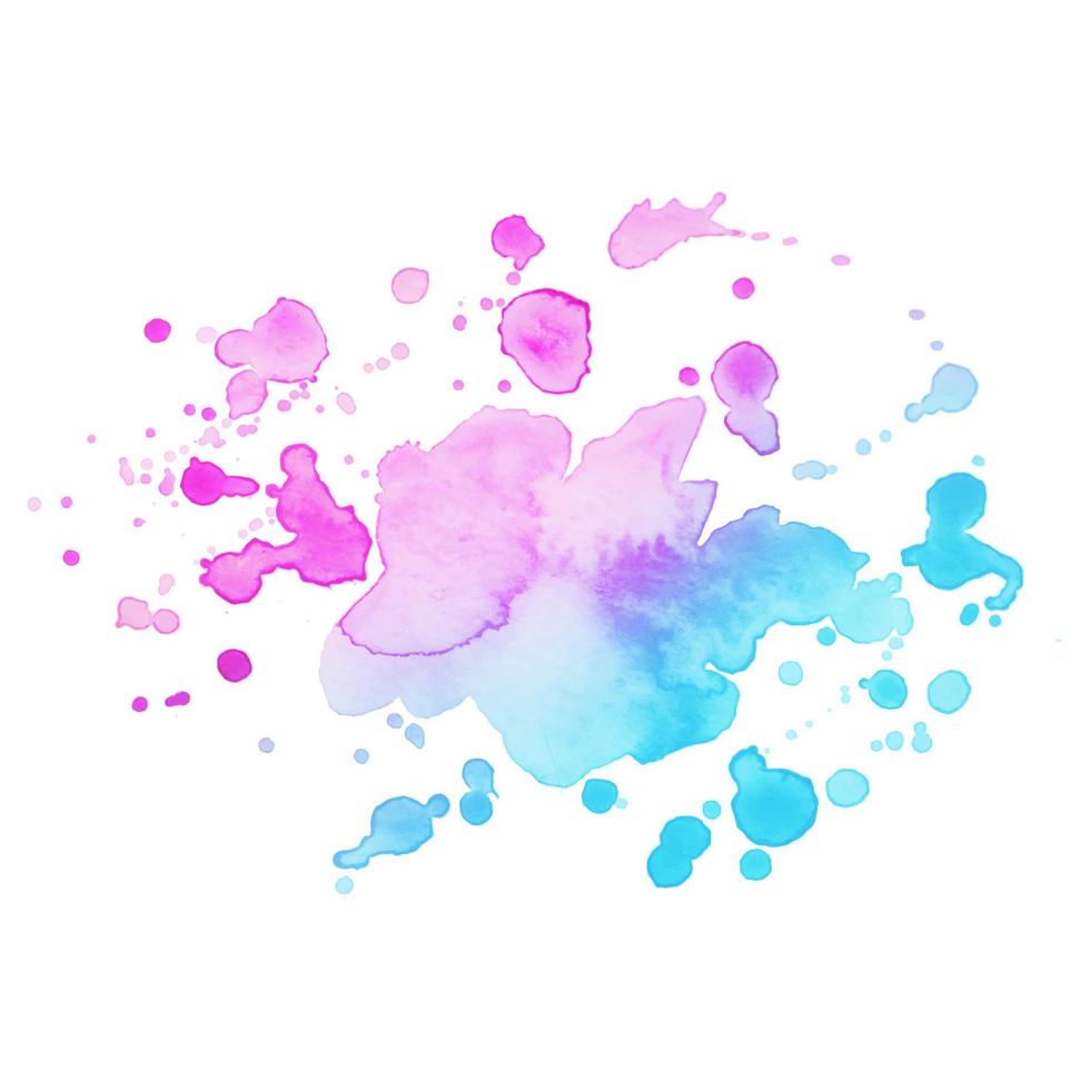 Abstract isolated colorful vector watercolor stain. Grunge element for paper design