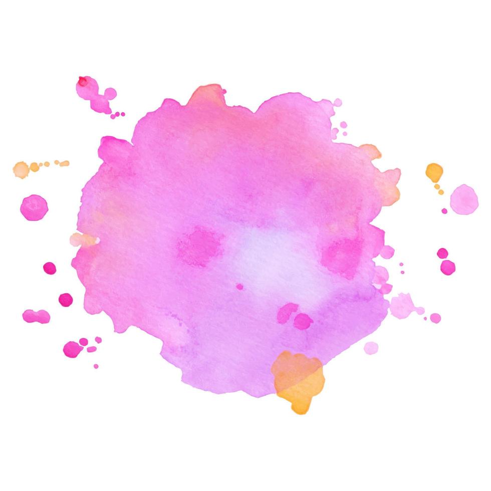 Colorful abstract watercolor stain with splashes and spatters. Modern creative background for trendy design. Vector illustration.