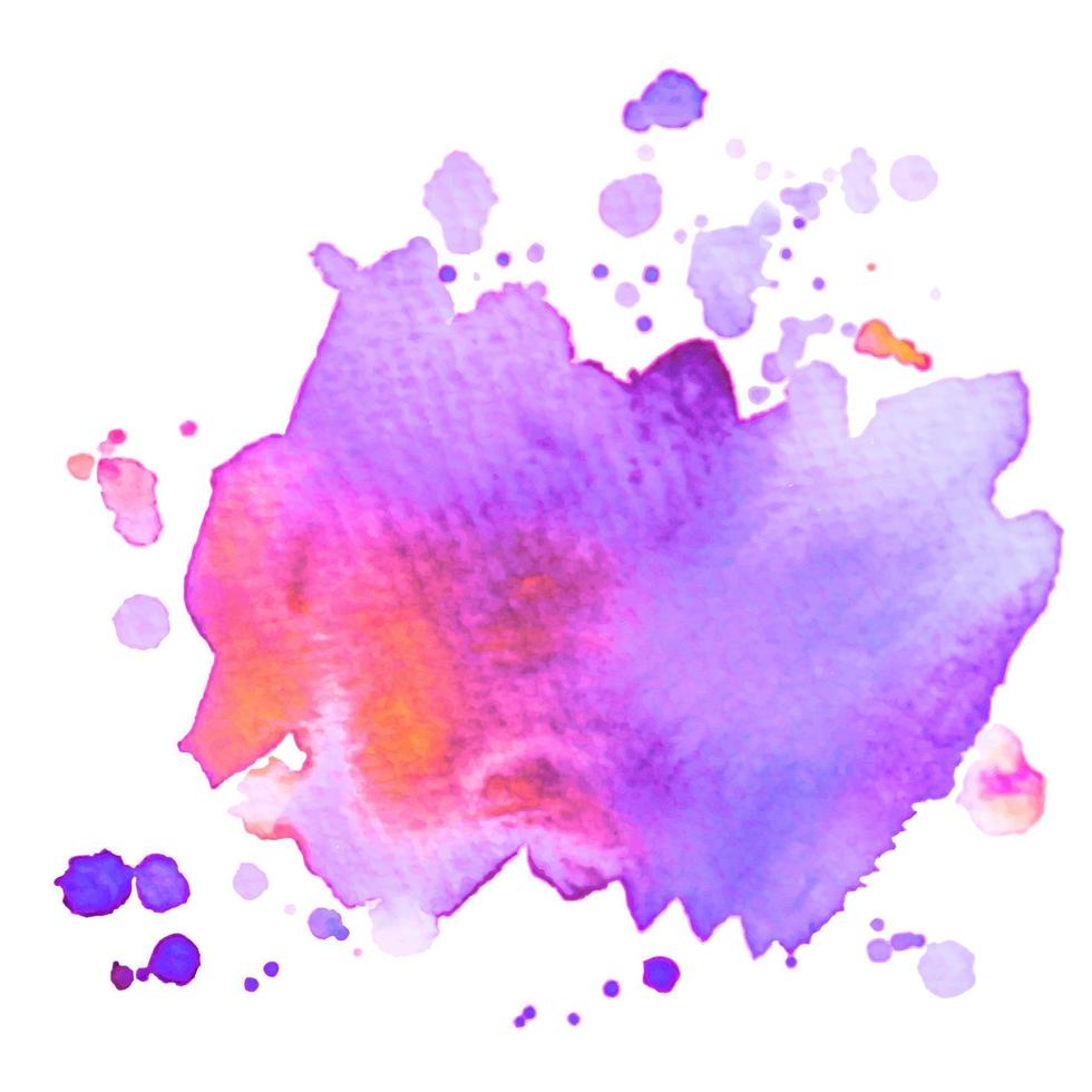 Colorful abstract watercolor stain with splashes and spatters. Modern creative background for trendy design. vector