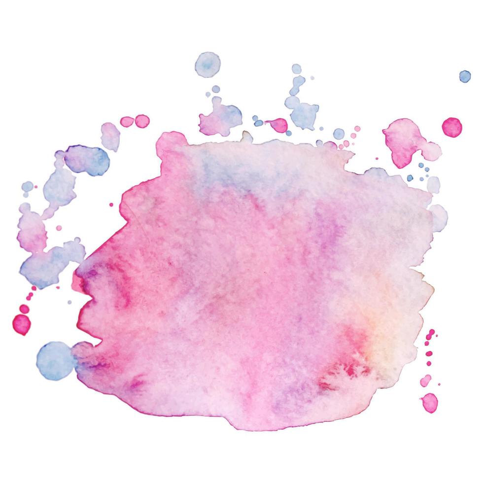 Abstract isolated colorful vector watercolor stain. Grunge element for paper design