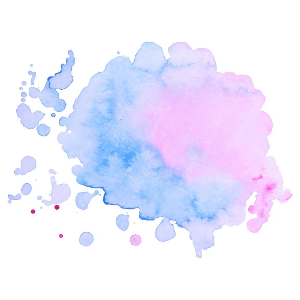 Abstract isolated colorful vector watercolor stain. Grunge element for paper design