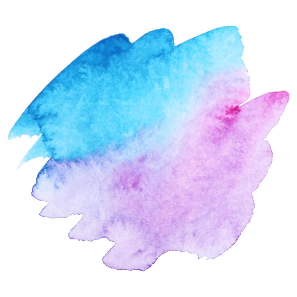 Abstract isolated colorful vector watercolor stain. Grunge element for paper design. Watercolor splash.