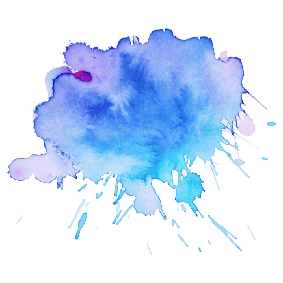 Abstract isolated colorful vector watercolor stain. Grunge element for paper design. Watercolor splash.