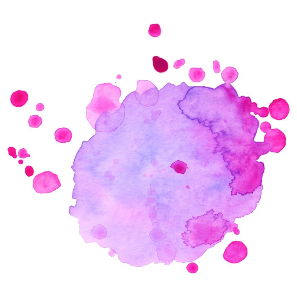 Abstract isolated colorful vector watercolor stain. Grunge element for paper design