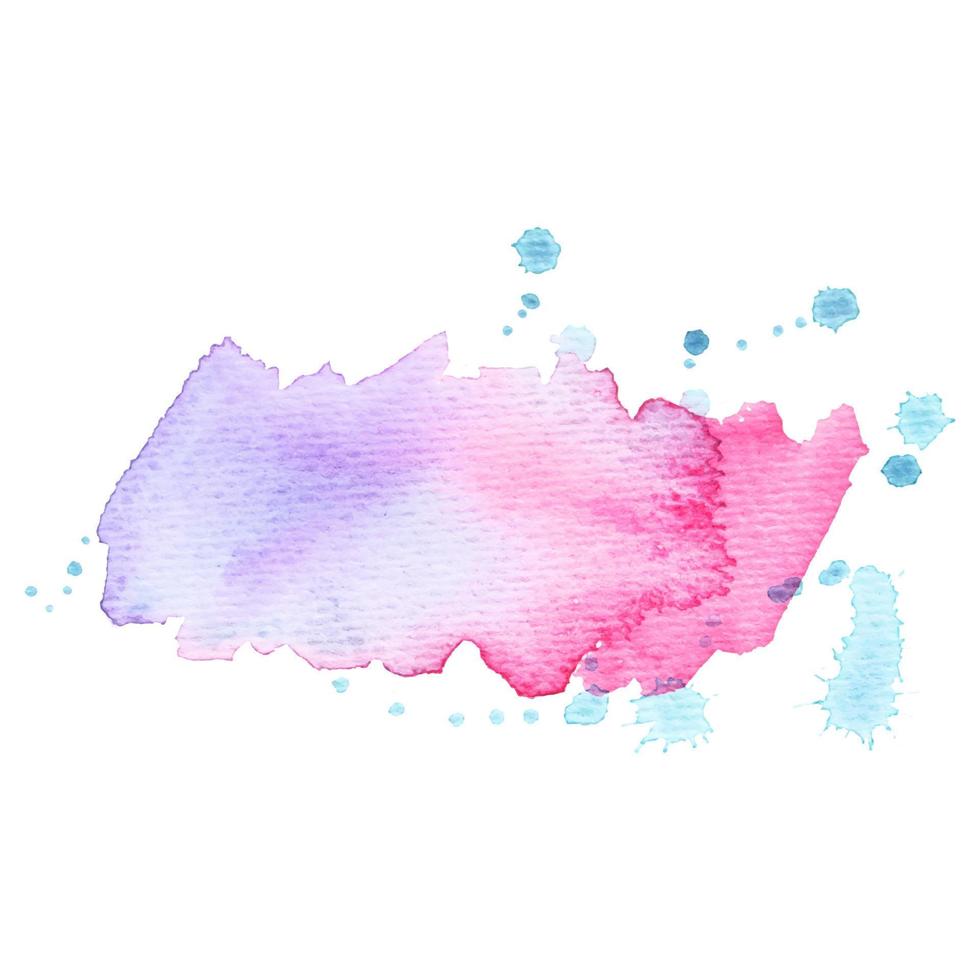 Colorful abstract watercolor stain with splashes and spatters. Modern creative background for trendy design. vector