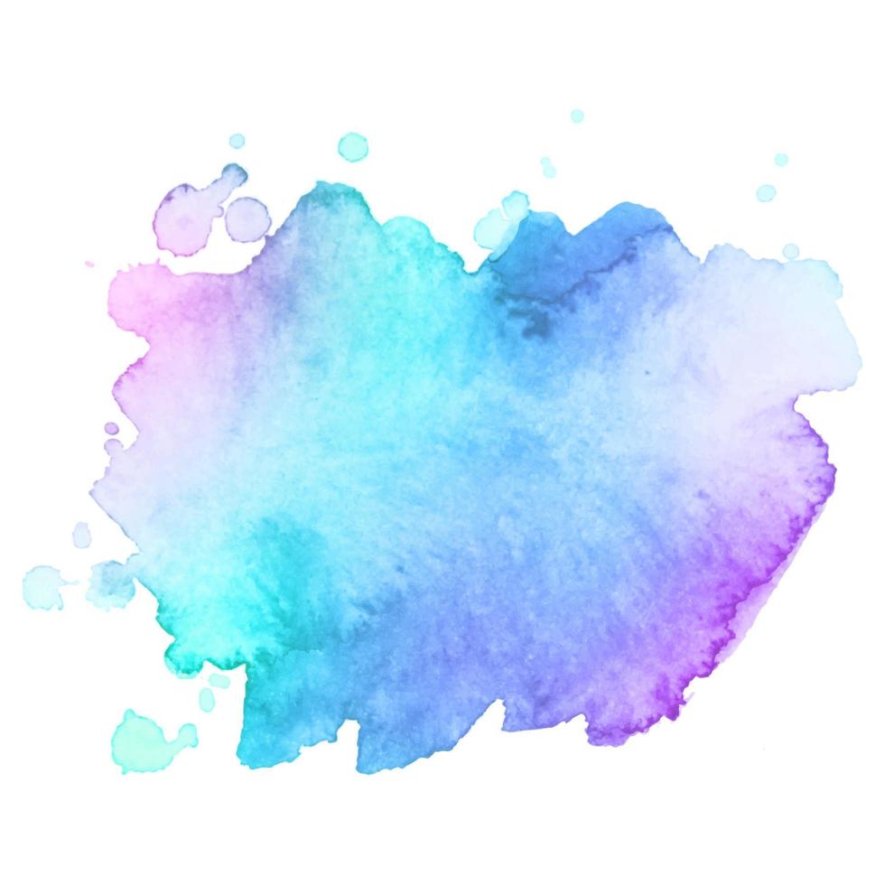 Abstract isolated colorful vector watercolor stain. Grunge element for paper design. Watercolor splash.