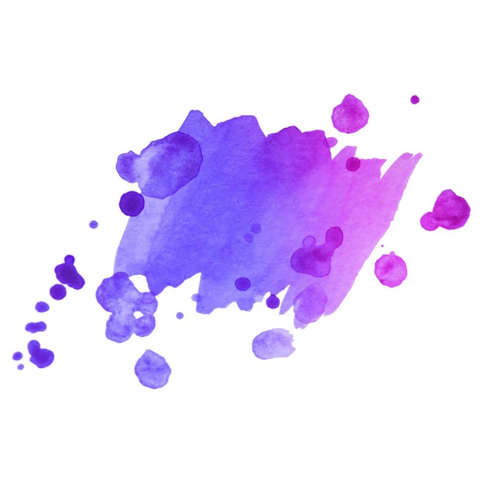 Abstract isolated colorful vector watercolor stain. Grunge element for paper design