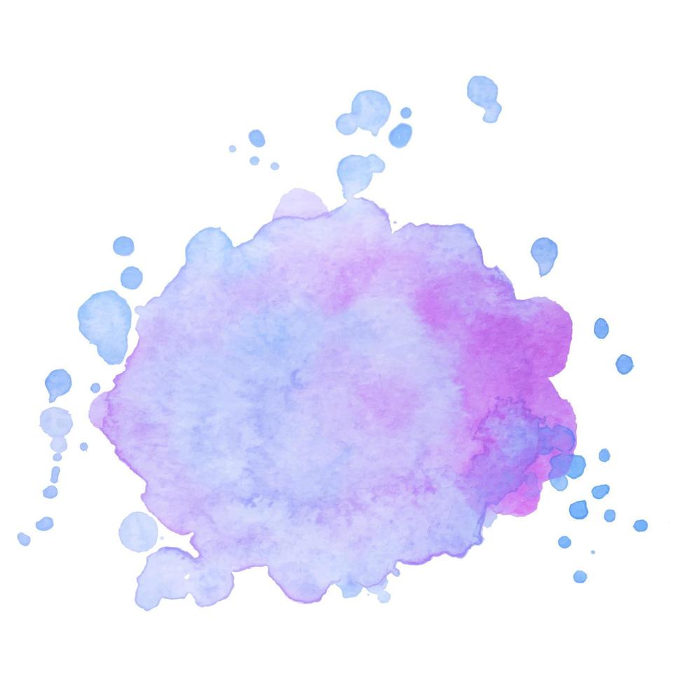 Abstract isolated colorful vector watercolor stain. Grunge element for paper design