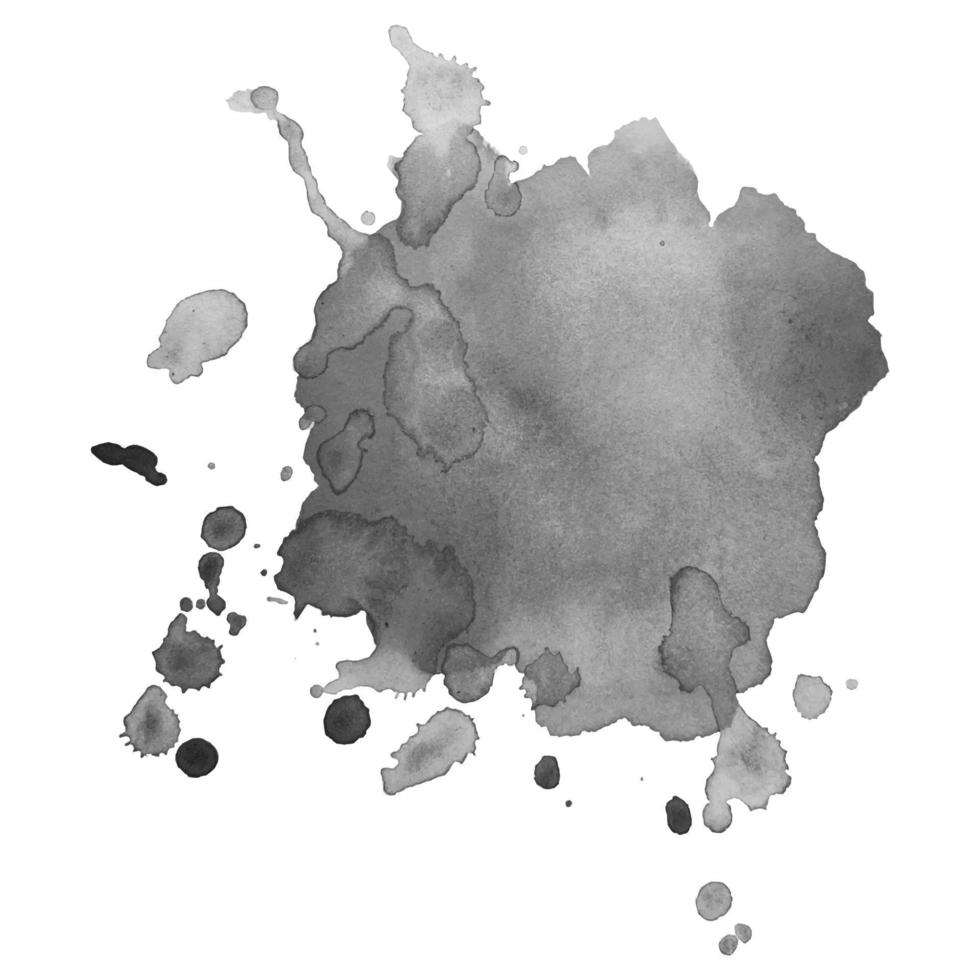 Watercolor black and white backgrounds. Abstract isolated monochrome vector watercolor stain.