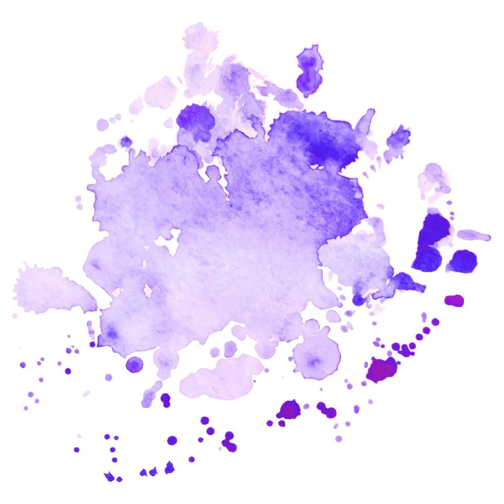 Abstract isolated colorful vector watercolor stain. Grunge element for paper design