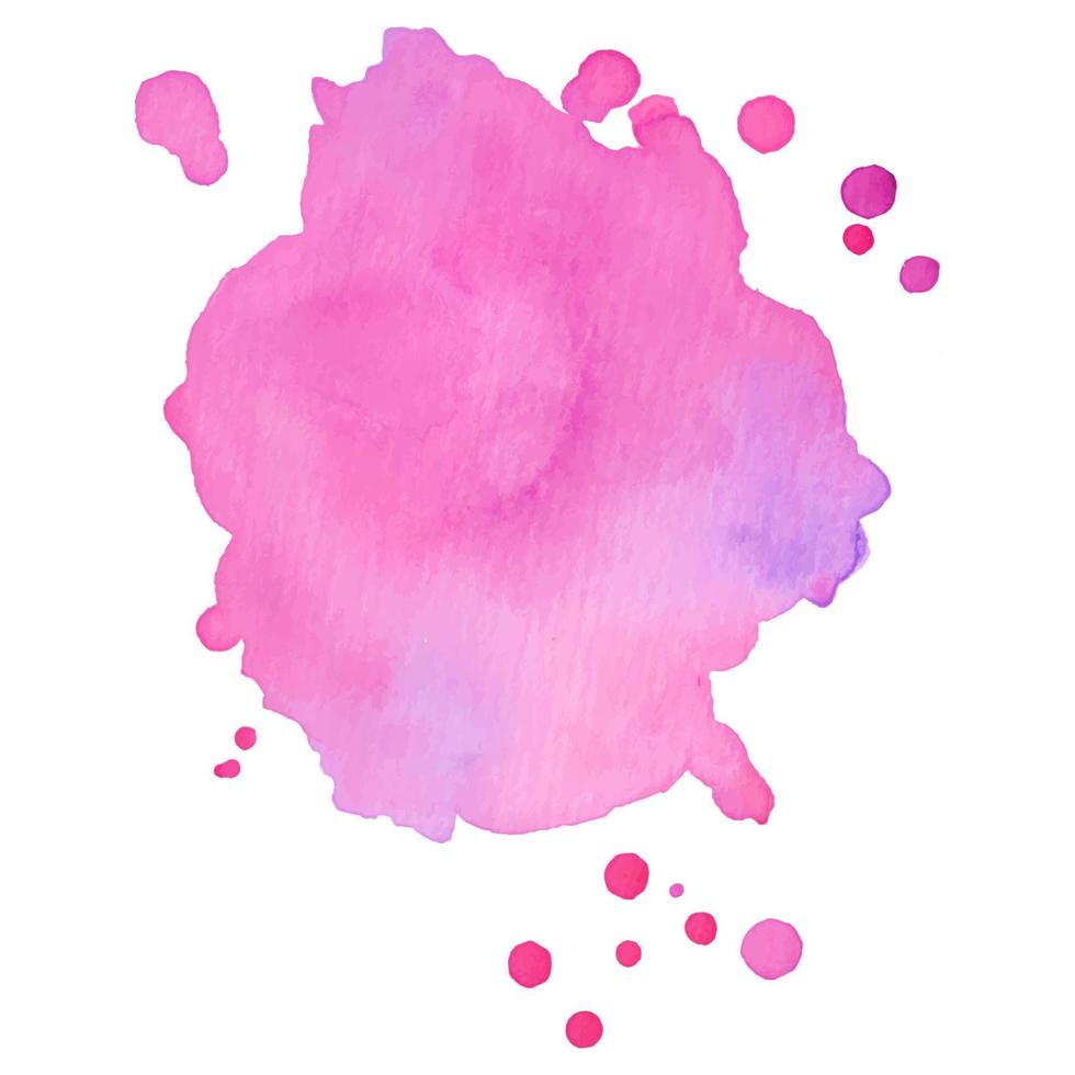 Colorful abstract watercolor stain with splashes and spatters. Modern creative background for trendy design. Vector illustration.