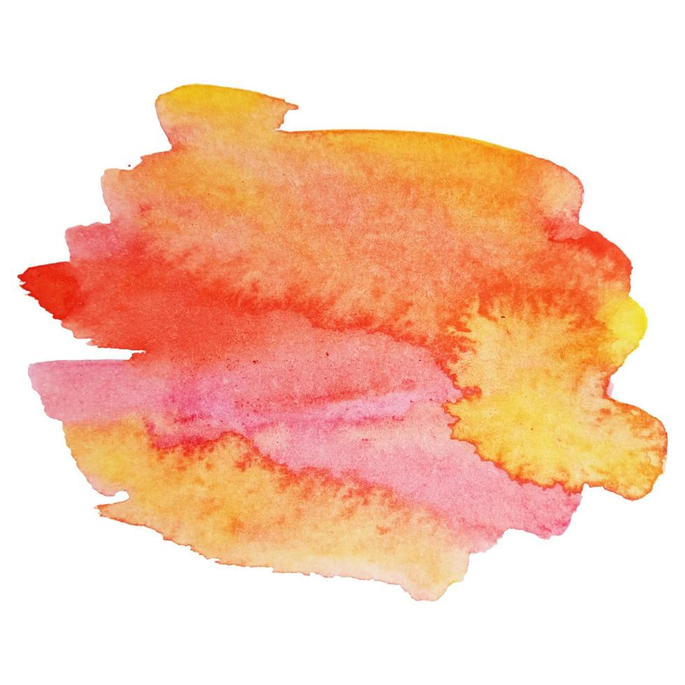 Abstract isolated colorful vector watercolor stain. Grunge element for paper design. Watercolor splash.