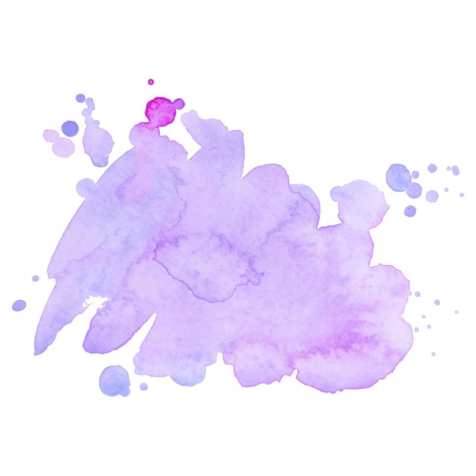 Abstract isolated colorful vector watercolor stain. Grunge element for paper design