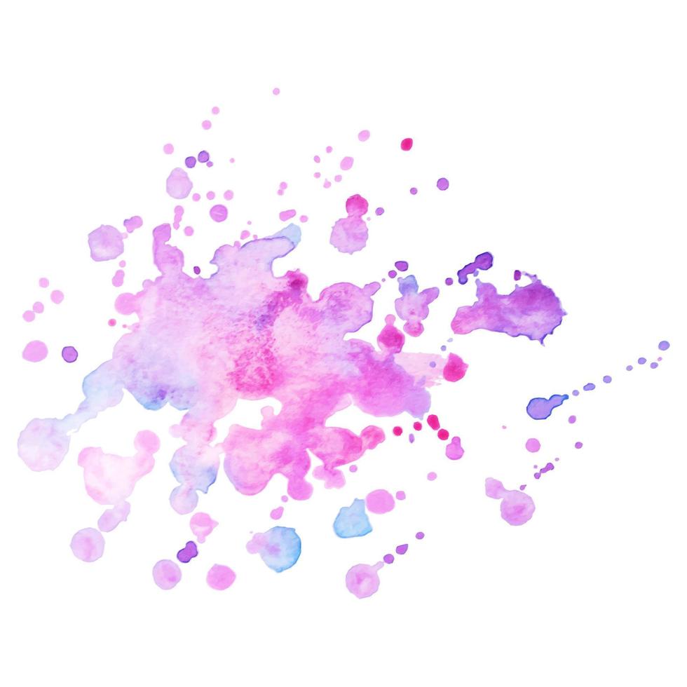 Abstract isolated colorful vector watercolor stain. Grunge element for paper design