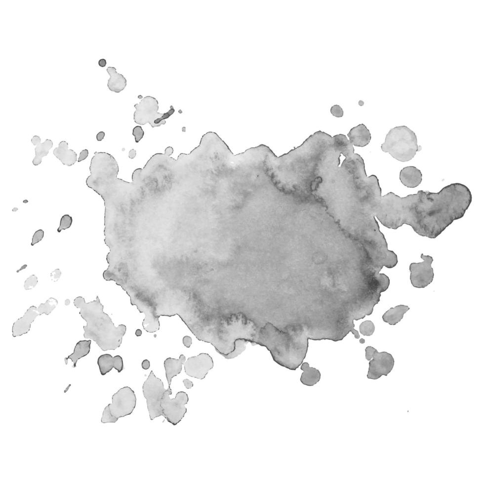 Grayscale abstract watercolor background for your design. vector