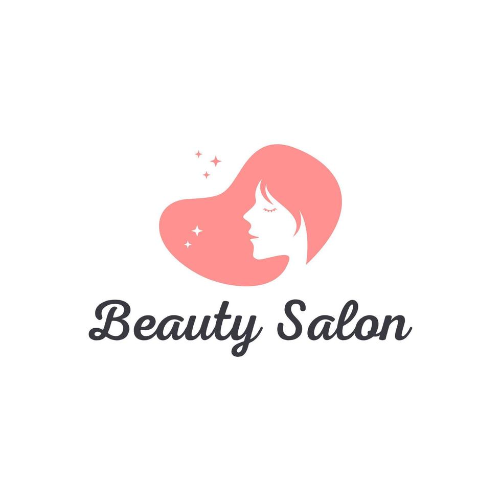 Beauty salon badge logo design vector illustration