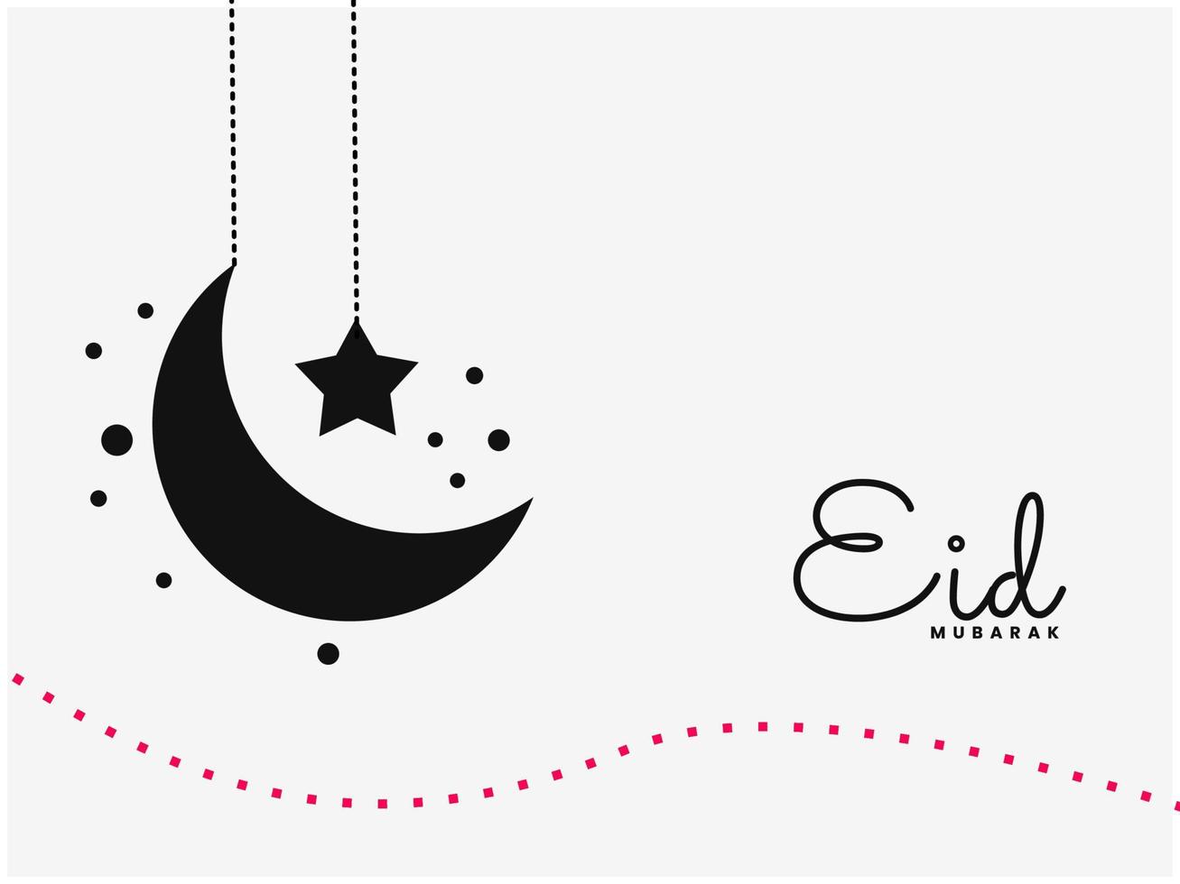 Eid mubarak design vector