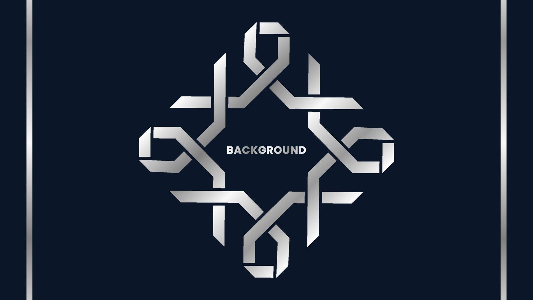 Banner silver metalic modern background vector