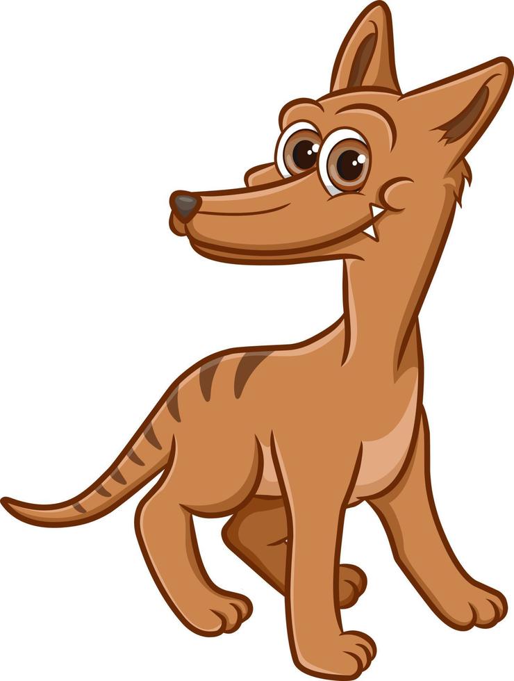 The cute tasmania is crawling and smiling vector