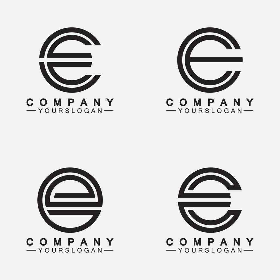 Letter E logo icon design template vector