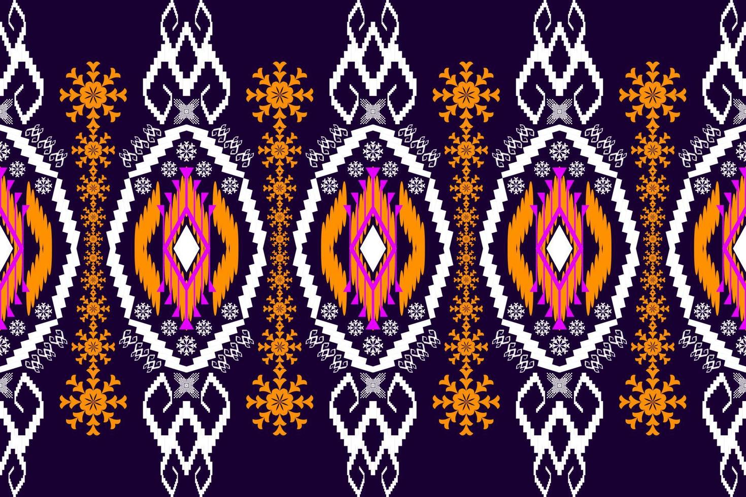 Beautiful embroidery.geometric ethnic oriental pattern traditional.Aztec style,abstract,vector,illustration.design for texture,fabric,clothing,wrapping,fashion,carpet,print. vector